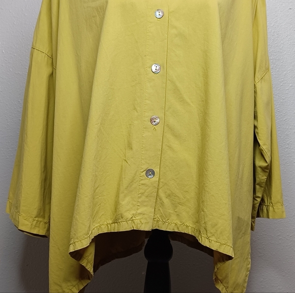 Eleven Stitch Design Art to Wear Atrsy Lagenlook Button Down Front Swing Tunic - Picture 5 of 16